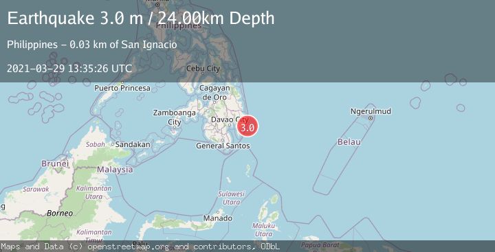 Map of MINDANAO, PHILIPPINES