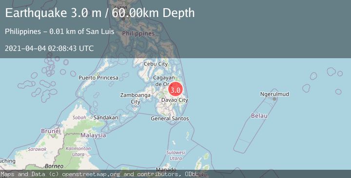 Map of MINDANAO, PHILIPPINES