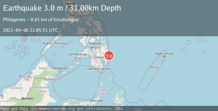 Map of MINDANAO, PHILIPPINES