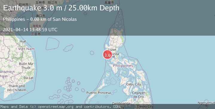 Map of LUZON, PHILIPPINES