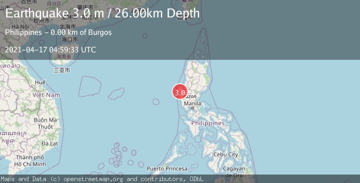 Map of LUZON, PHILIPPINES