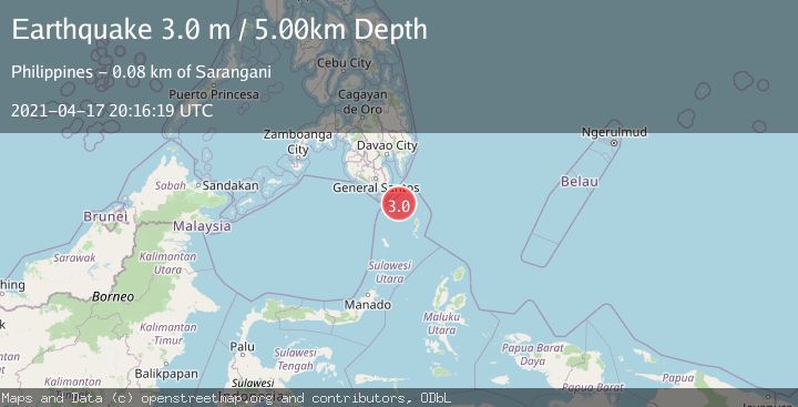 Map of MINDANAO, PHILIPPINES