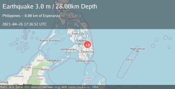 Map of MINDANAO, PHILIPPINES