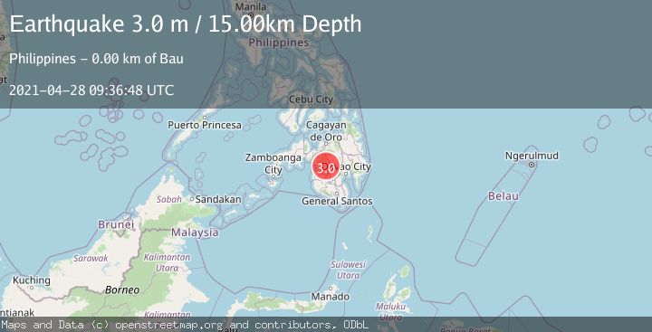 Map of MINDANAO, PHILIPPINES