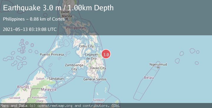 Map of MINDANAO, PHILIPPINES