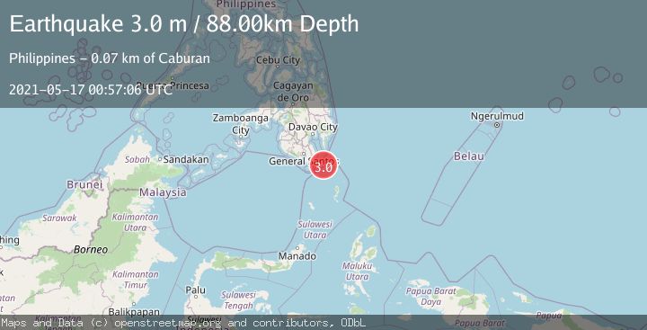 Map of MINDANAO, PHILIPPINES