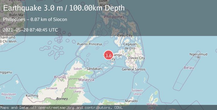 Map of MINDANAO, PHILIPPINES