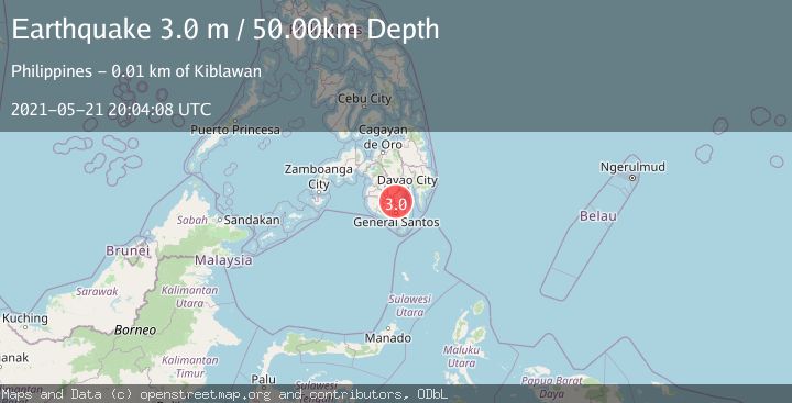 Map of MINDANAO, PHILIPPINES