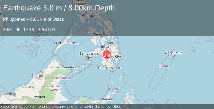 Map of MINDANAO, PHILIPPINES