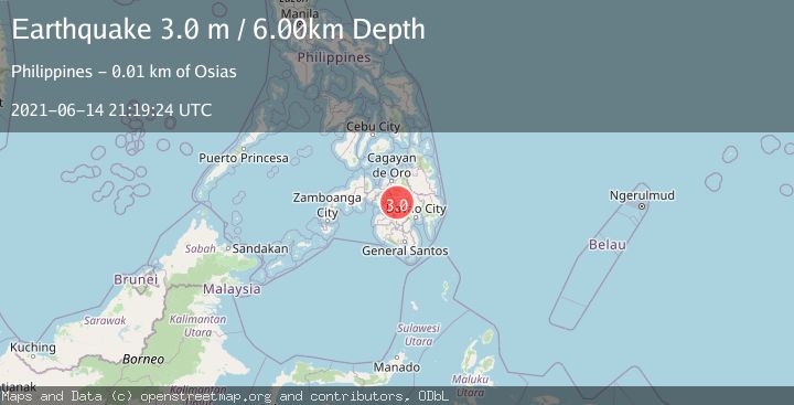 Map of MINDANAO, PHILIPPINES