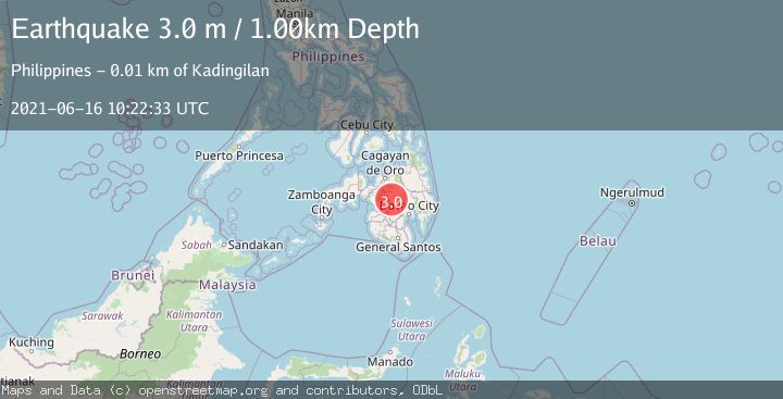 Map of MINDANAO, PHILIPPINES