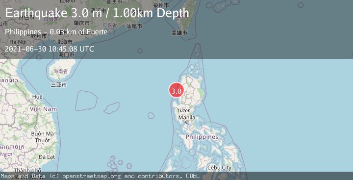 Map of LUZON, PHILIPPINES