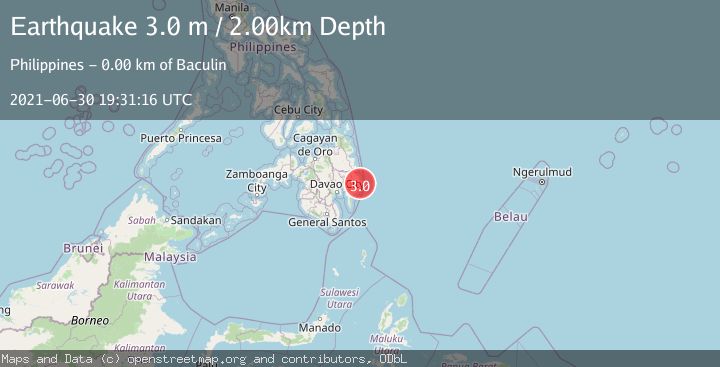 Map of MINDANAO, PHILIPPINES