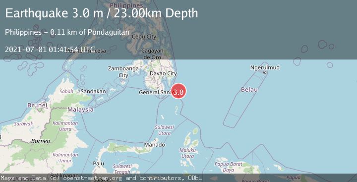 Map of MINDANAO, PHILIPPINES