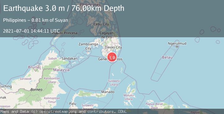 Map of MINDANAO, PHILIPPINES