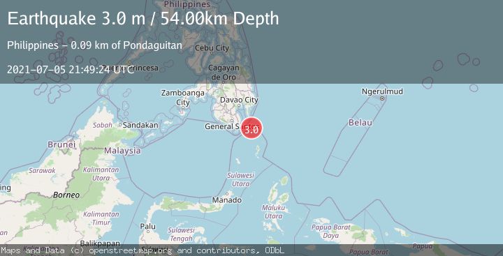 Map of MINDANAO, PHILIPPINES