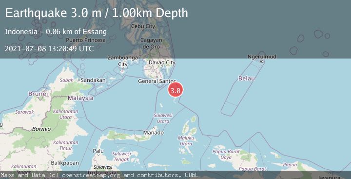 Map of KEPULAUAN TALAUD, INDONESIA