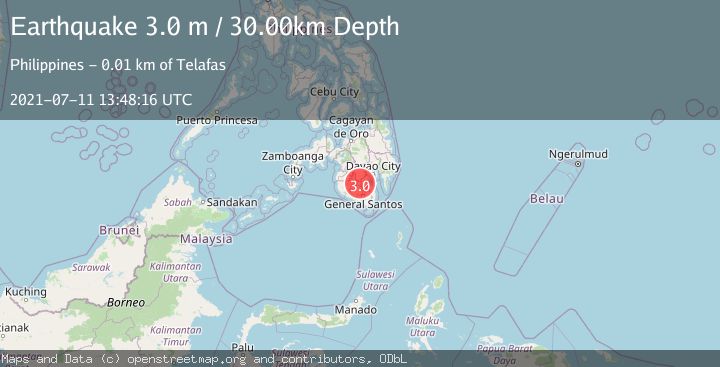 Map of MINDANAO, PHILIPPINES