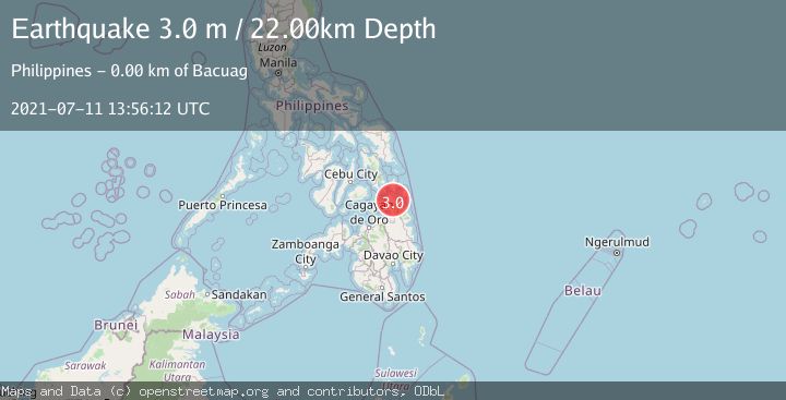 Map of MINDANAO, PHILIPPINES