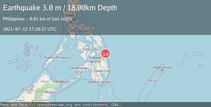 Map of MINDANAO, PHILIPPINES