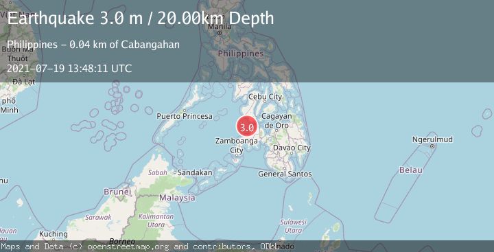 Map of MINDANAO, PHILIPPINES