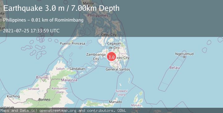 Map of MINDANAO, PHILIPPINES