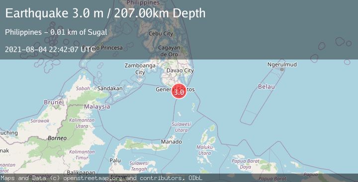 Map of MINDANAO, PHILIPPINES