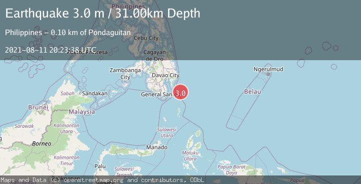 Map of MINDANAO, PHILIPPINES