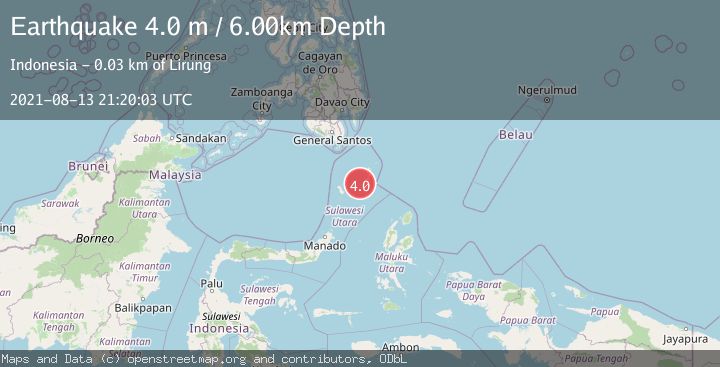 Map of KEPULAUAN TALAUD, INDONESIA