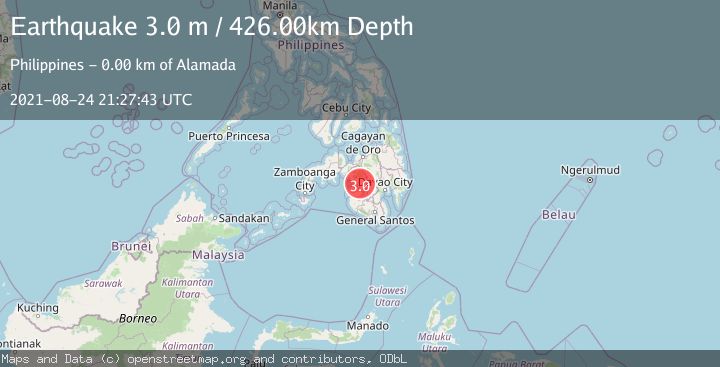 Map of MINDANAO, PHILIPPINES