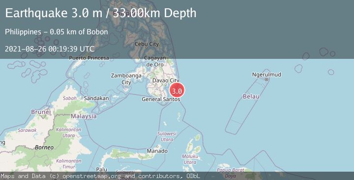 Map of MINDANAO, PHILIPPINES