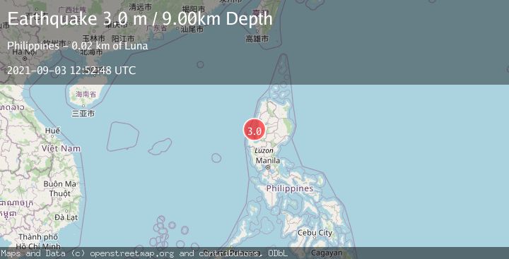 Map of LUZON, PHILIPPINES