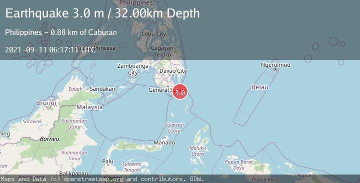 Map of MINDANAO, PHILIPPINES