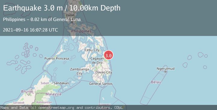 Map of MINDANAO, PHILIPPINES