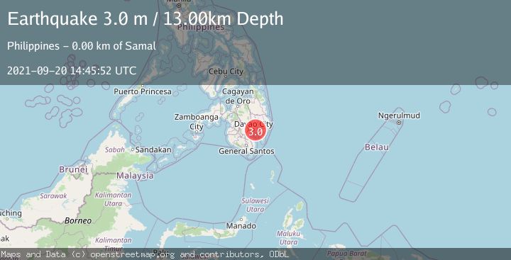 Map of MINDANAO, PHILIPPINES