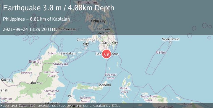 Map of MINDANAO, PHILIPPINES
