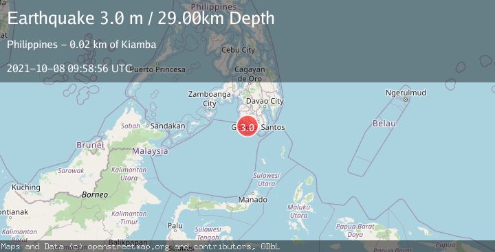 Map of MINDANAO, PHILIPPINES