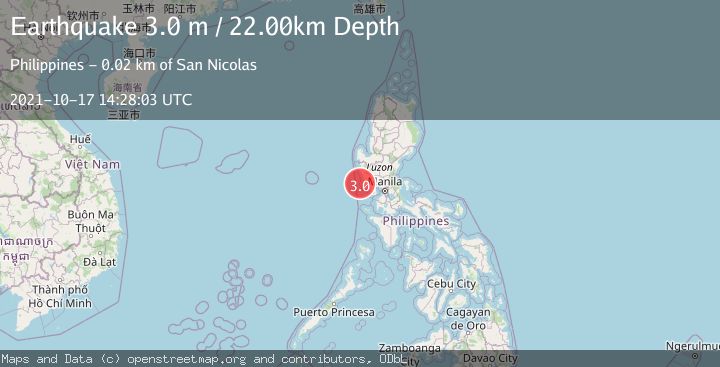 Map of LUZON, PHILIPPINES