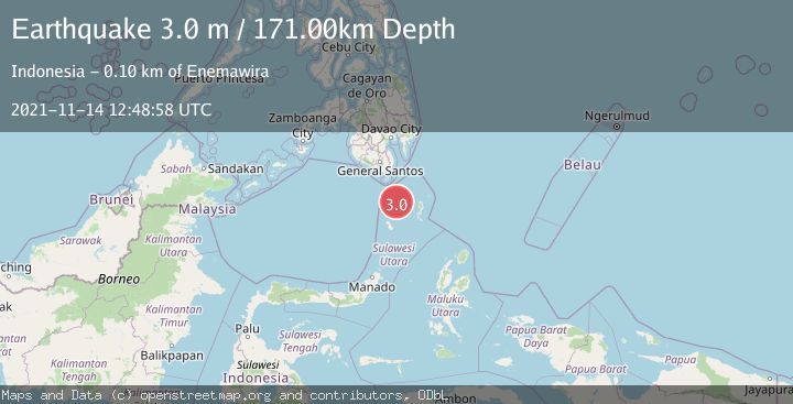 Map of KEPULAUAN SANGIHE, INDONESIA