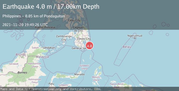 Map of MINDANAO, PHILIPPINES