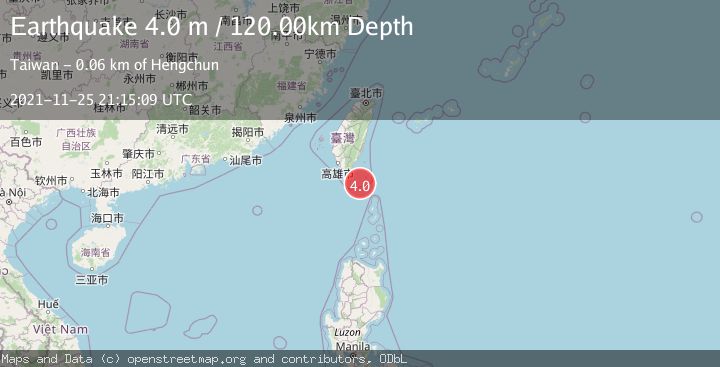 Map of TAIWAN REGION