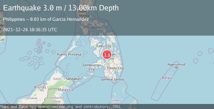 Map of BOHOL, PHILIPPINES