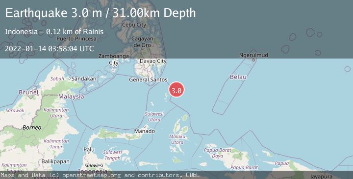 Map of KEPULAUAN TALAUD, INDONESIA