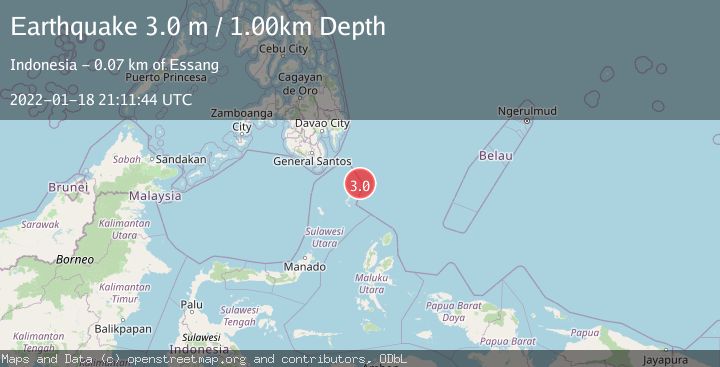 Map of KEPULAUAN TALAUD, INDONESIA