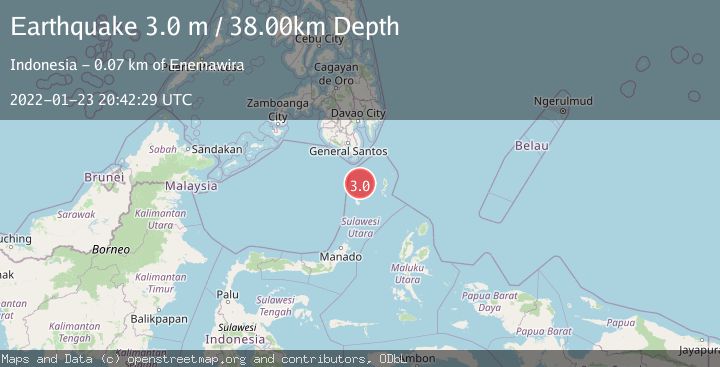 Map of KEPULAUAN SANGIHE, INDONESIA