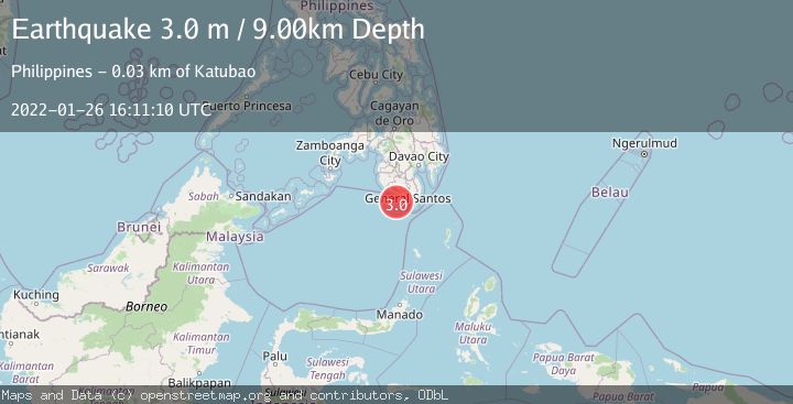 Map of MINDANAO, PHILIPPINES