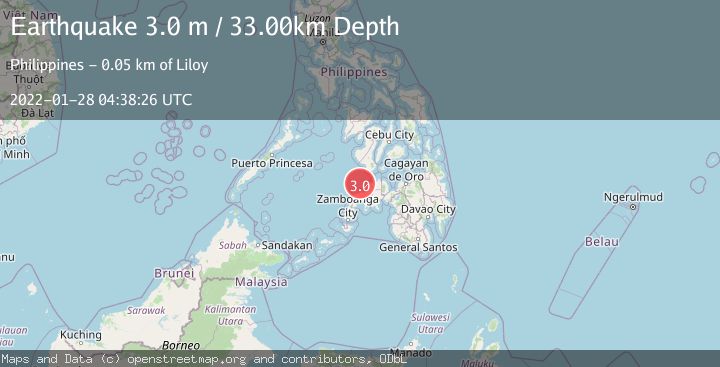 Map of MINDANAO, PHILIPPINES