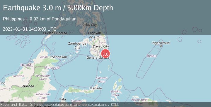 Map of MINDANAO, PHILIPPINES