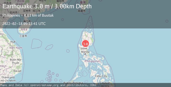 Map of LUZON, PHILIPPINES