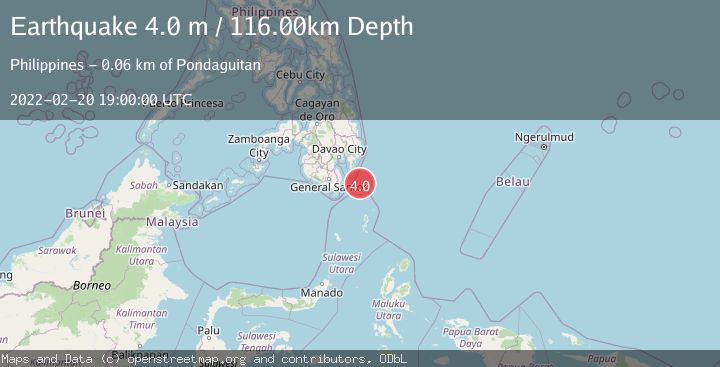 Map of MINDANAO, PHILIPPINES